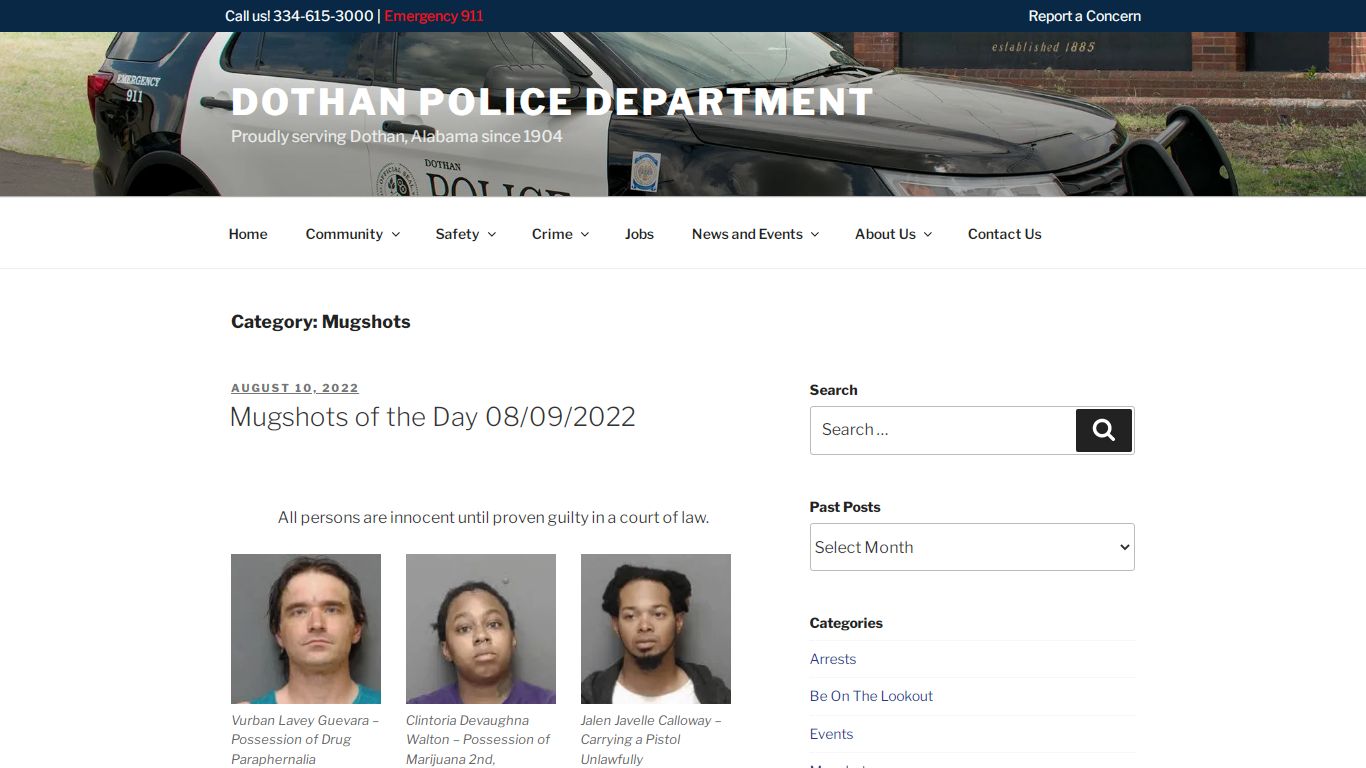 Mugshots – Dothan Police Department