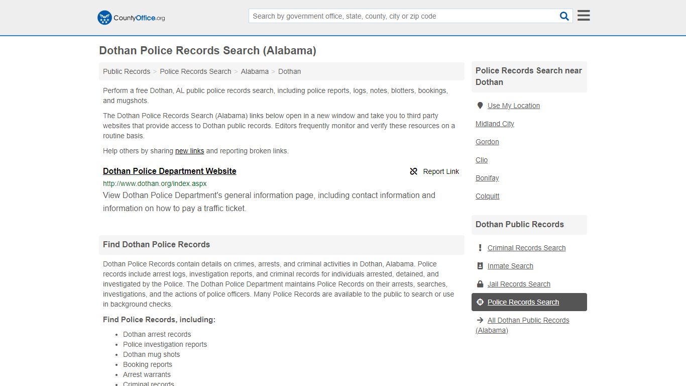 Police Records Search - Dothan, AL (Accidents & Arrest ...
