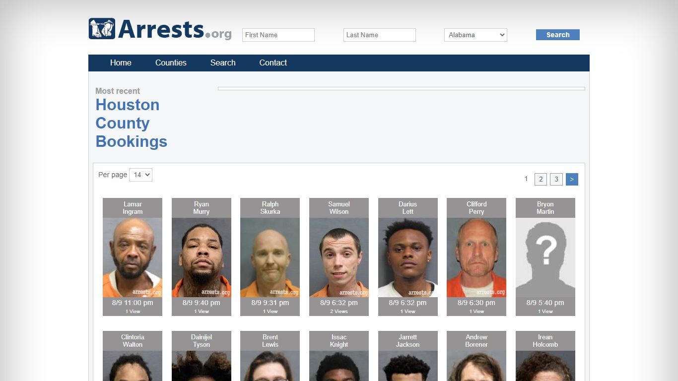 Houston County Arrests and Inmate Search